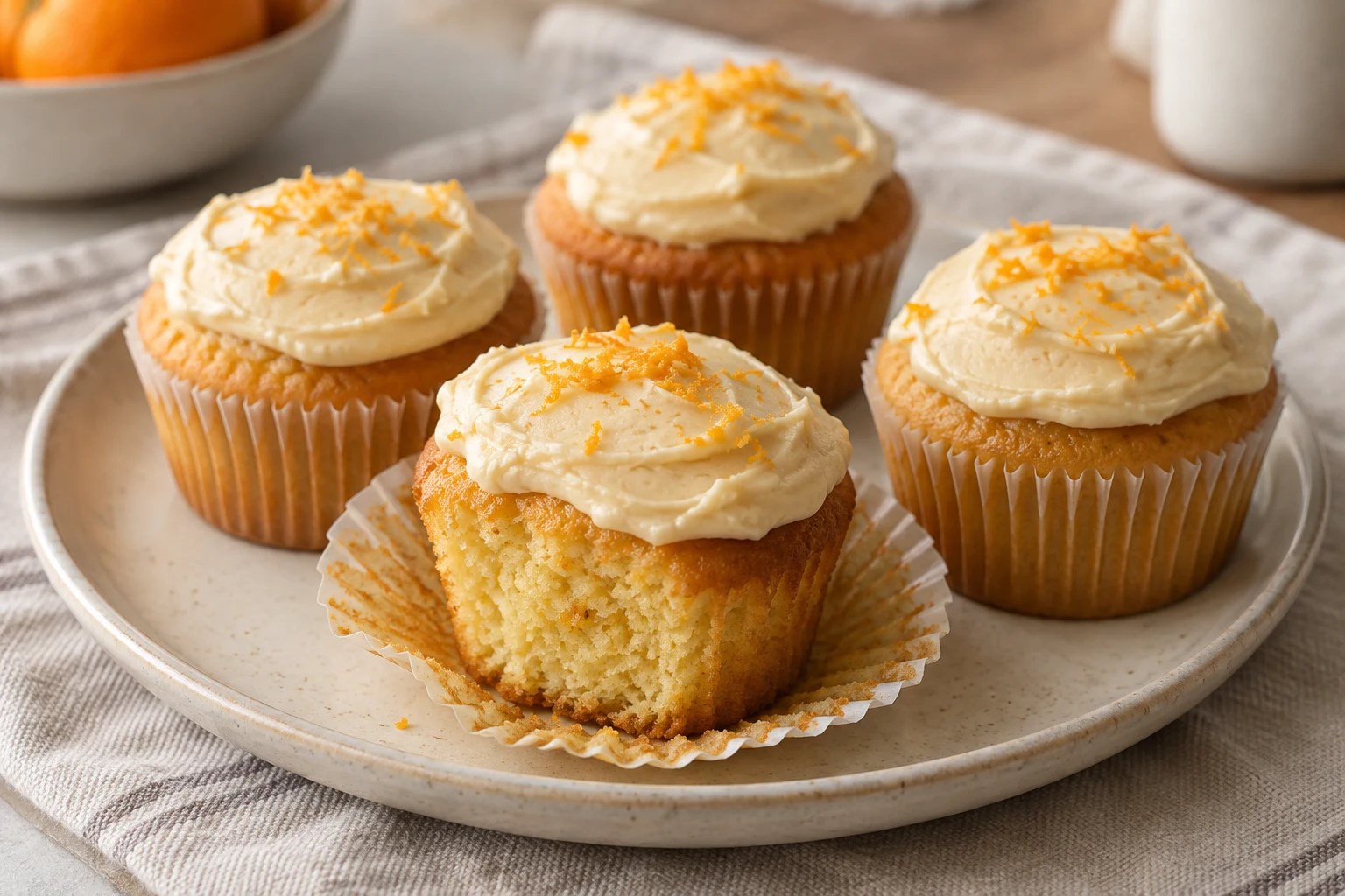 Orange Cardamom Cupcakes with Cashew Cream Frosting Recipe