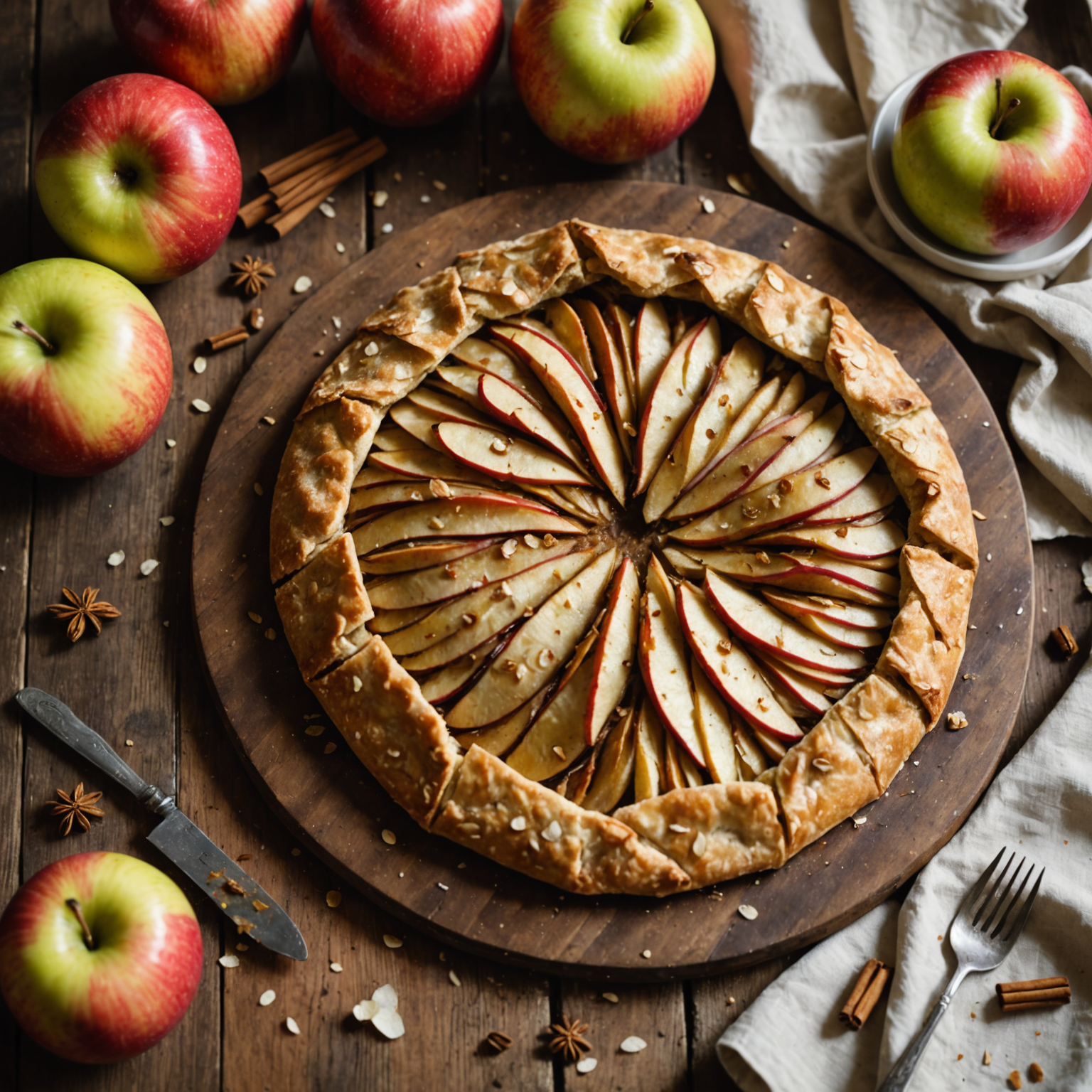 Rustic Apple Galette with Spiced Almond Crust