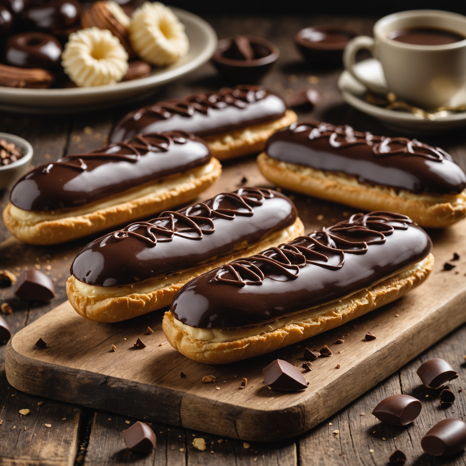 Decadent Chocolate Éclairs with Creamy Vanilla Filling Recipe | Beginnerbakes