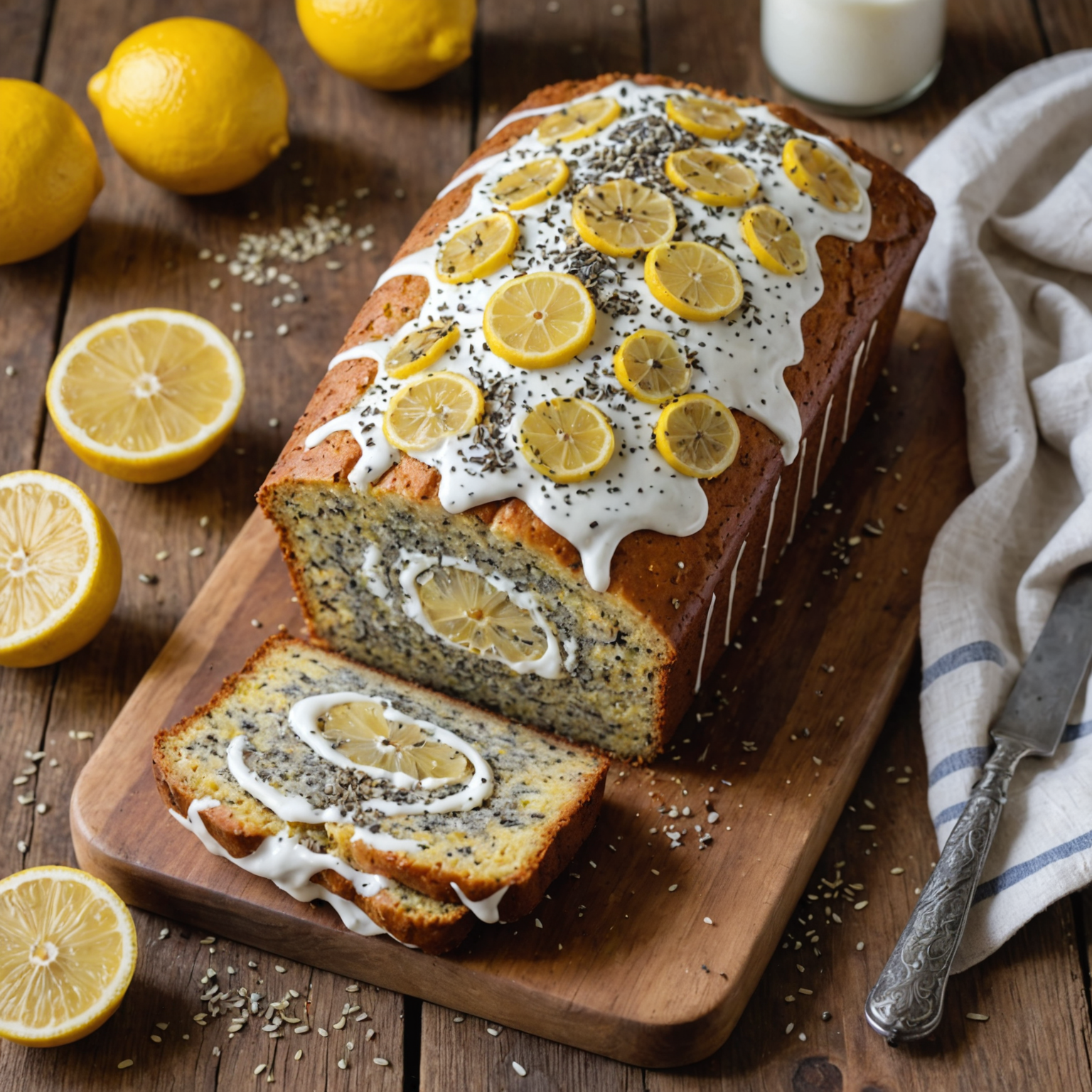 Gluten-Free Lemon Poppy Seed Breakfast Loaf with Greek Yogurt – Easy Low-Sugar Morning Bake