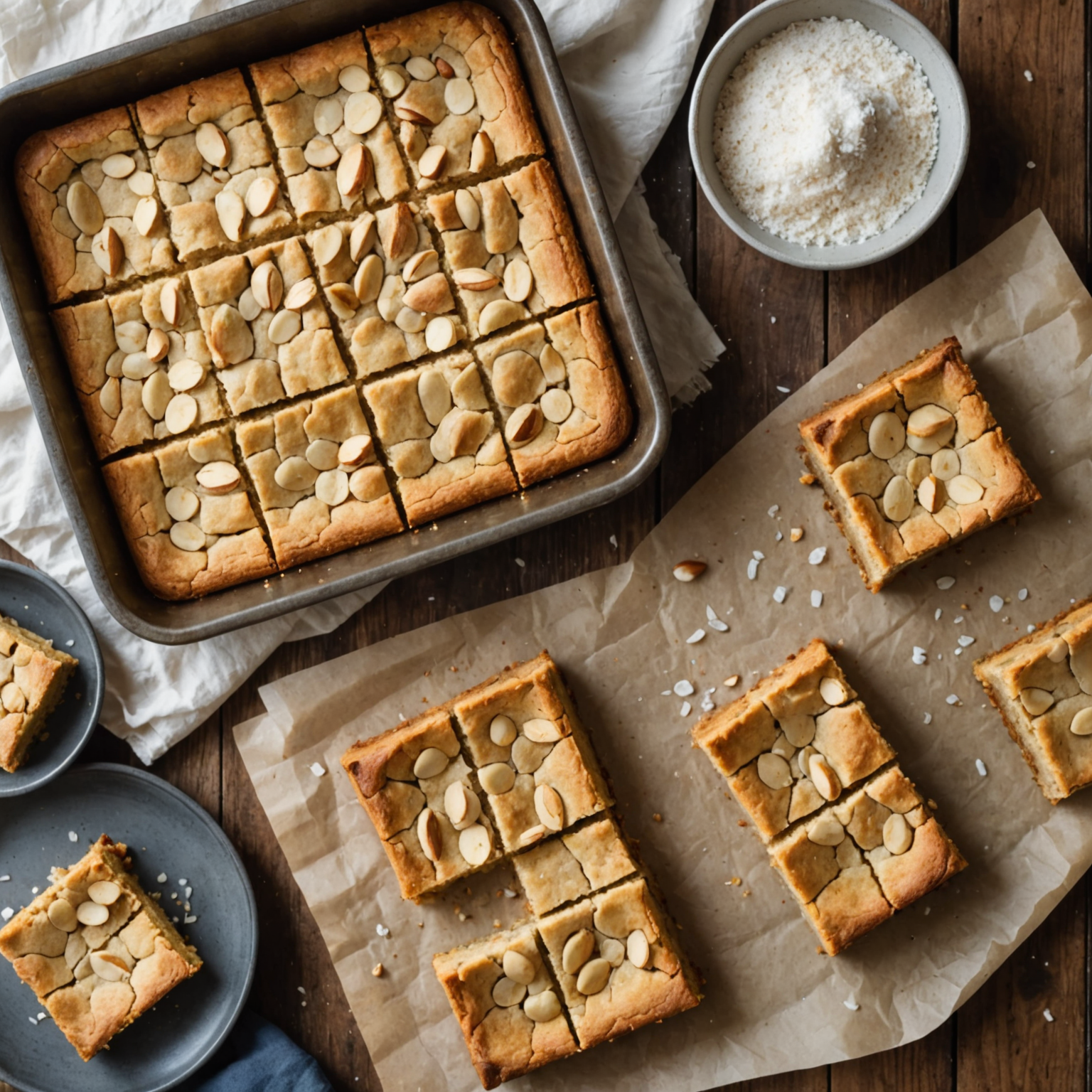 Gluten-Free Almond Flour Brown Butter Blondies with Sea Salt – Easy & Nut-Free
