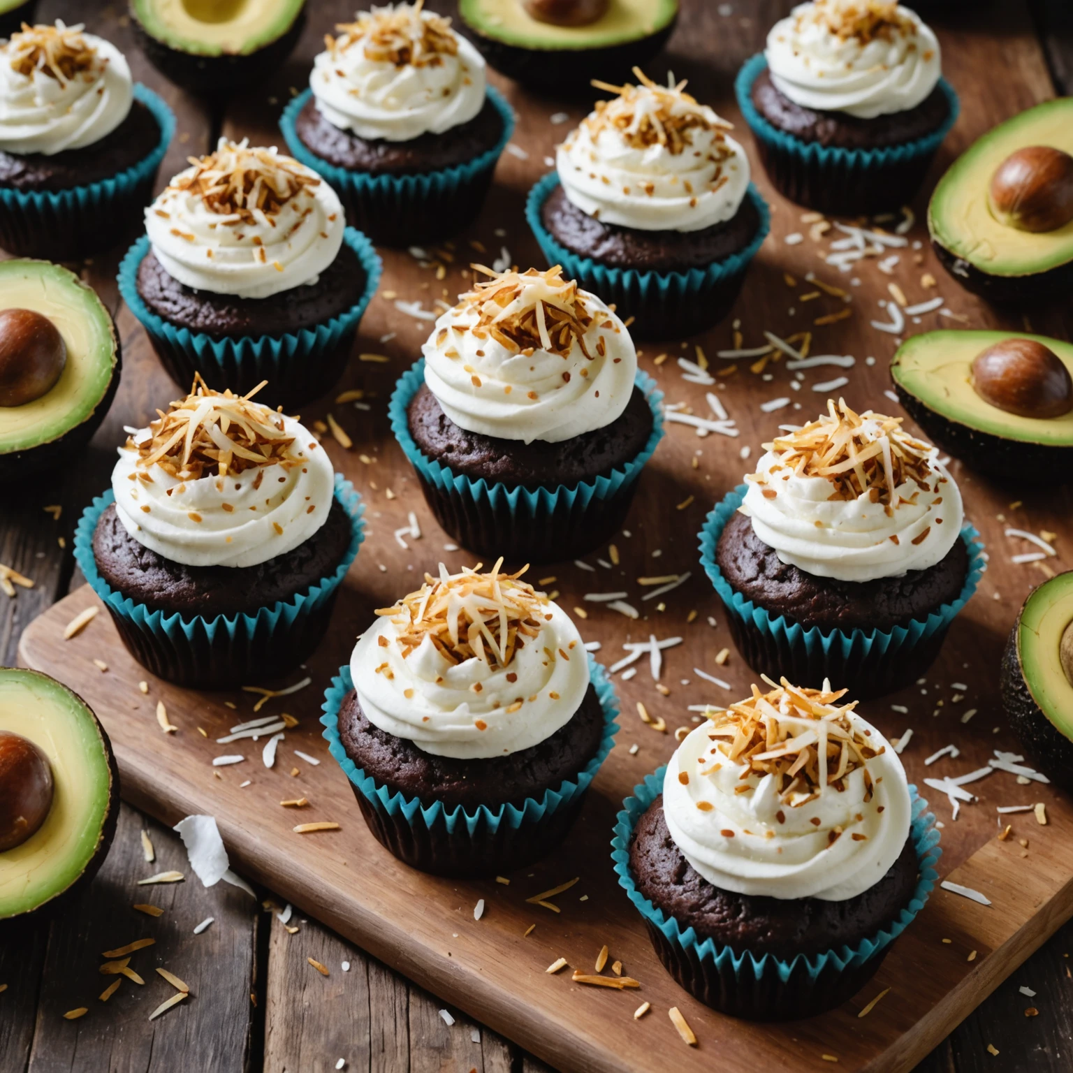 Easy Vegan Chocolate Avocado Cupcakes with Dairy-Free Coconut Frosting