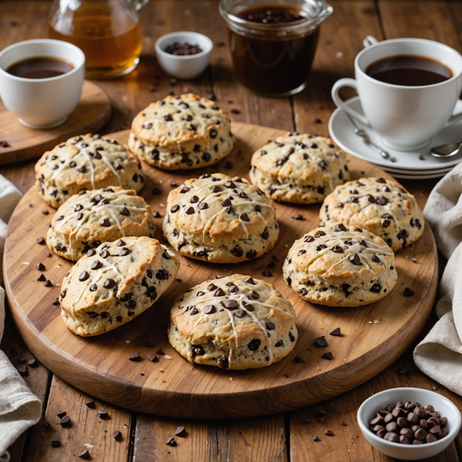 Easy Gluten-Free Chocolate Chip Scones with Maple Drizzle