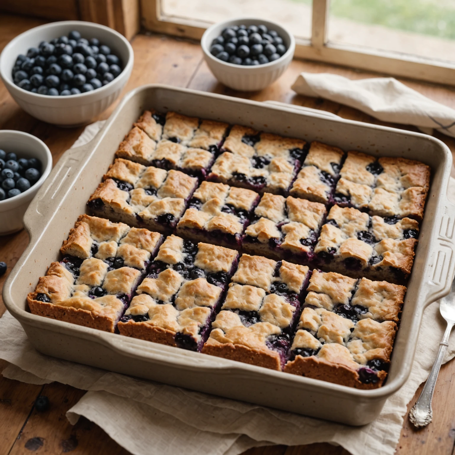Whole-Grain Blueberry Breakfast Bars with Chia & Flax Seeds – Healthy Easy Morning Bake
