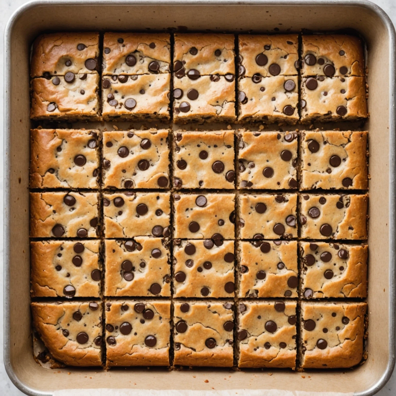 Nut-Free Vegan Chocolate Chip Blondie Bars Sweetened with Coconut Sugar