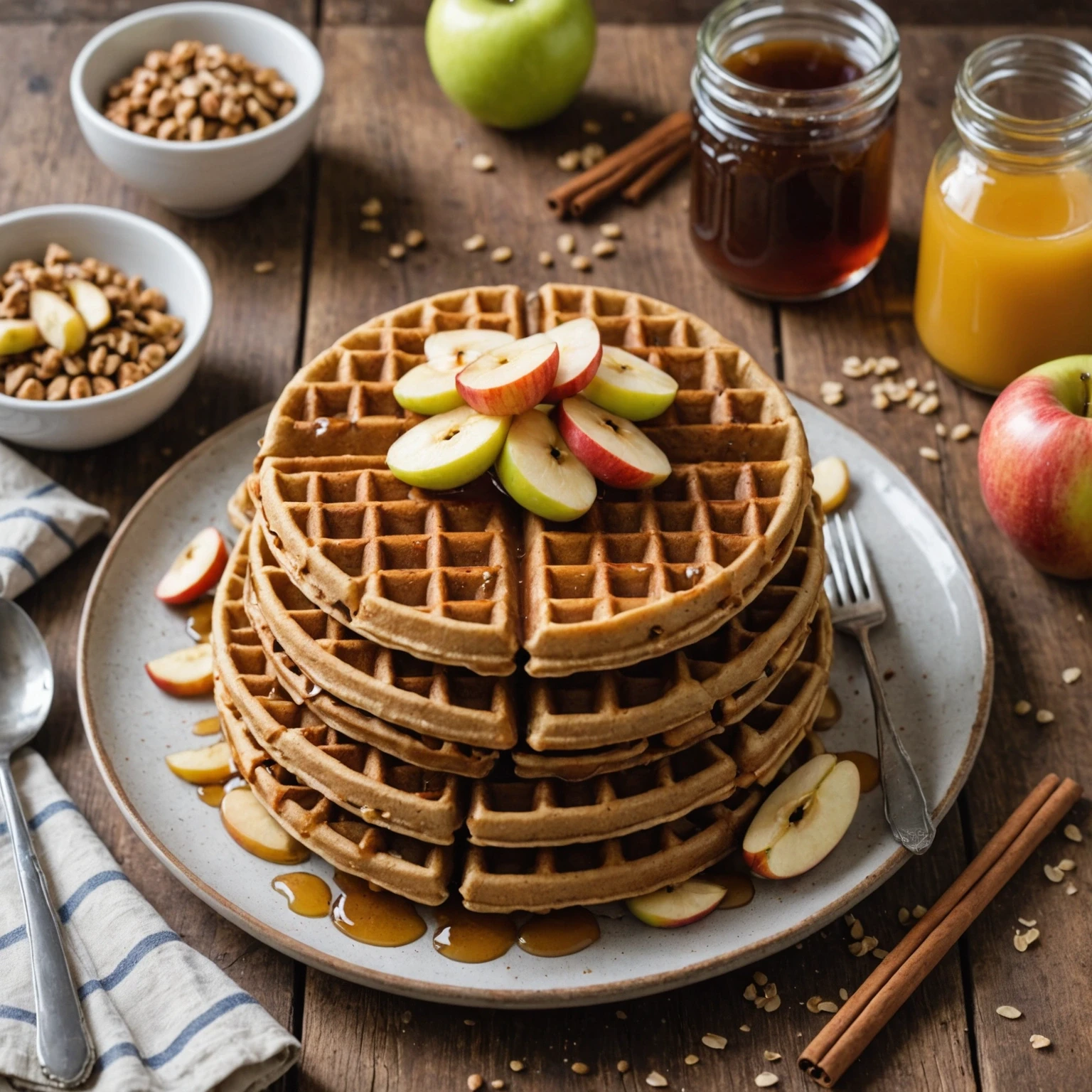 Gluten-Free Buckwheat Apple Cinnamon Waffles Recipe