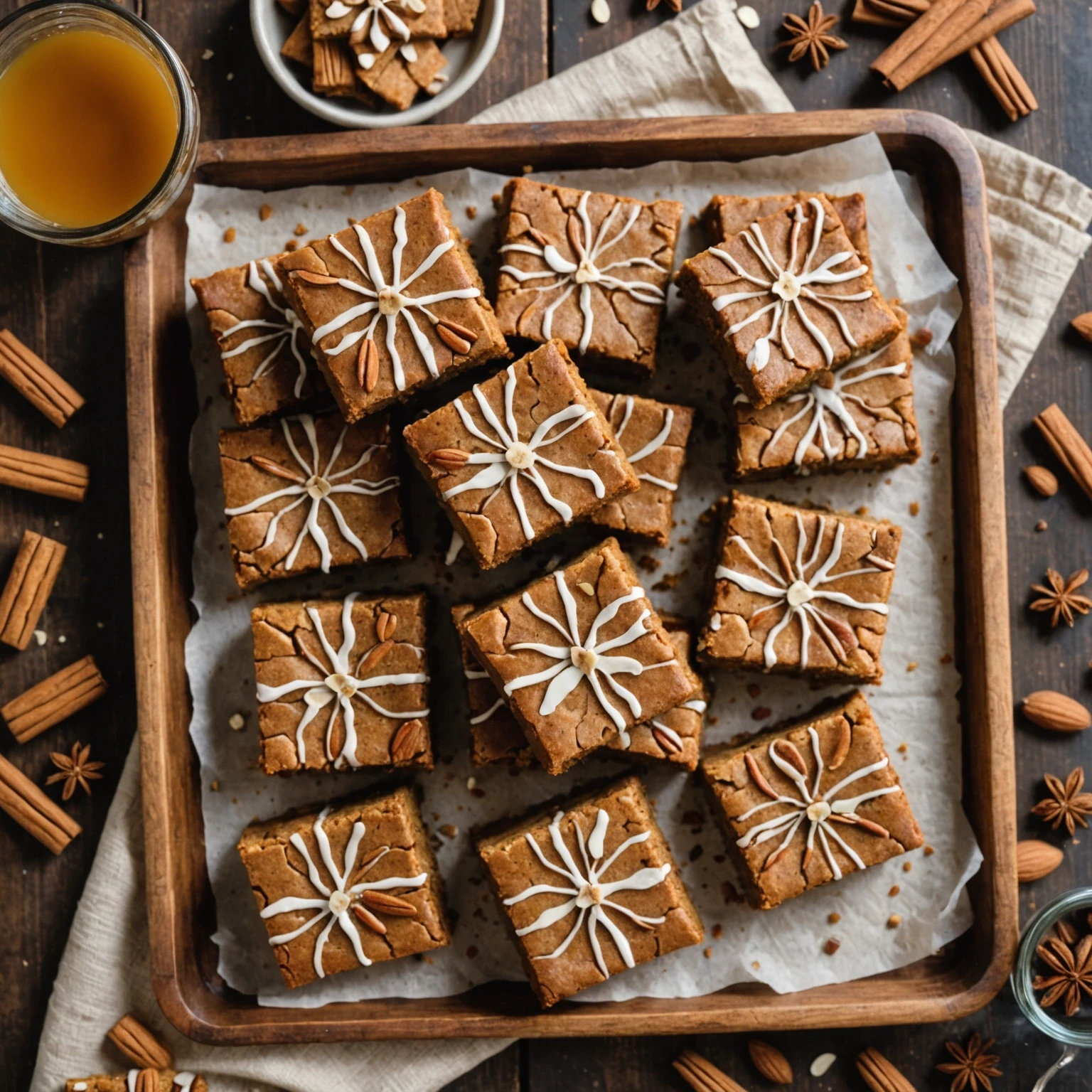 Spiced Gingerbread Almond Flour Blondies with Maple Drizzle – Easy Gluten-Free & Low Sugar Recipe