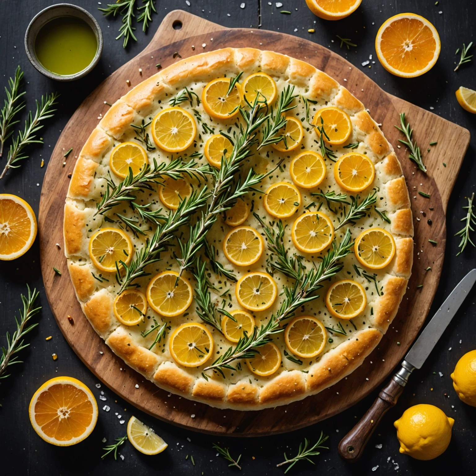 Summer Citrus & Herb Focaccia with Sea Salt and Olive Oil Recipe