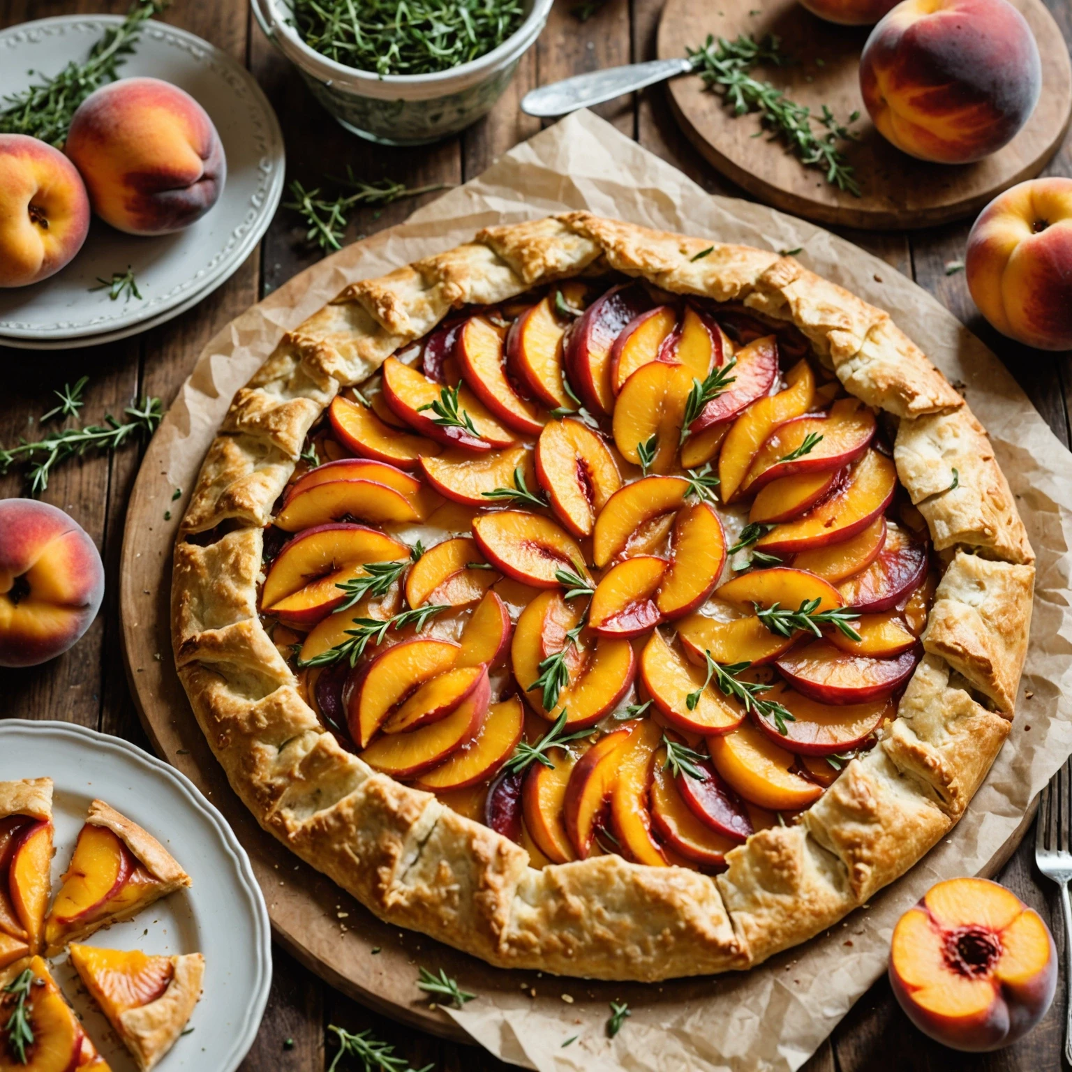 Rustic Summer Peach and Thyme Galette Recipe
