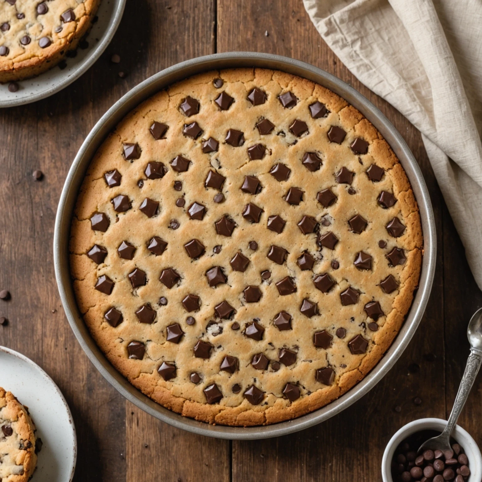 Gluten-Free Chocolate Chip Cookie Cake with Easy Vegan Option
