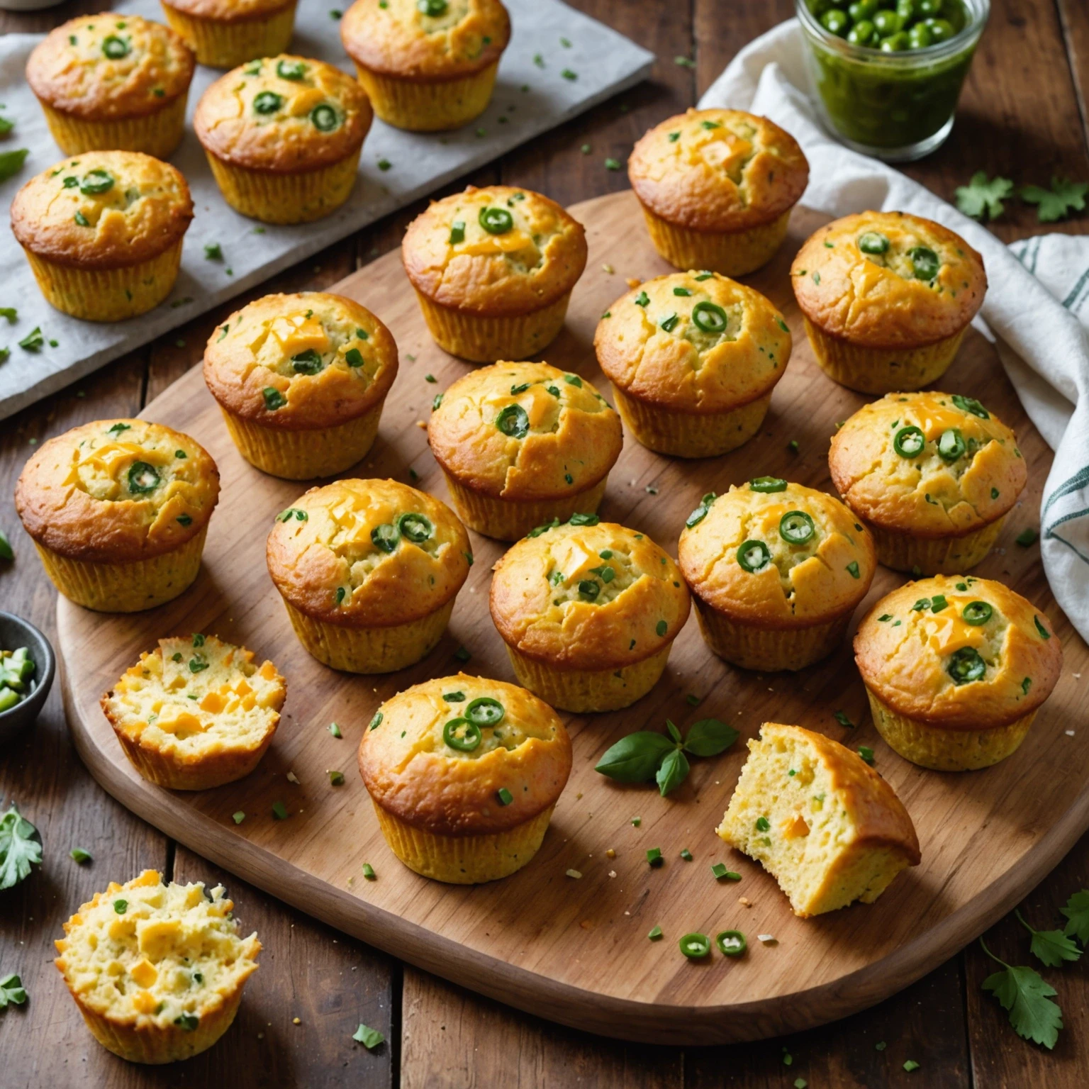 Easy Gluten-Free Savory Cornbread Muffins with Jalapeño and Cheddar