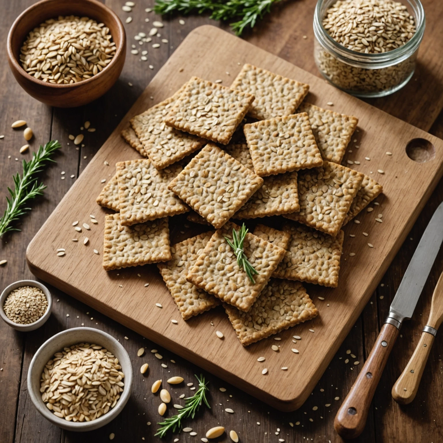 Classic British Oat and Herb Crackers with Nut-Free Sesame Seeds Recipe