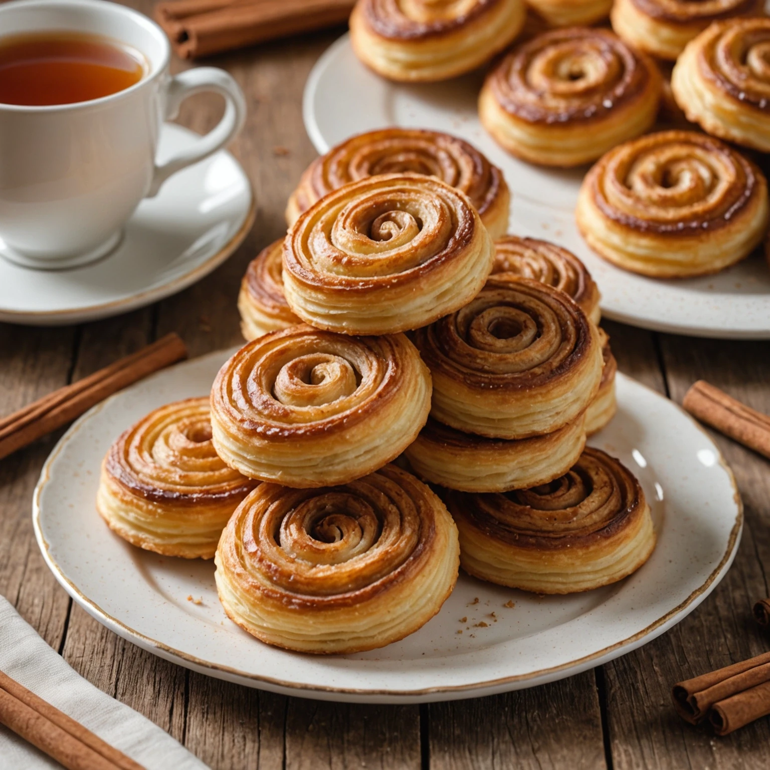 Classic French Palmiers Puff Pastry Cookies with Cinnamon Sugar