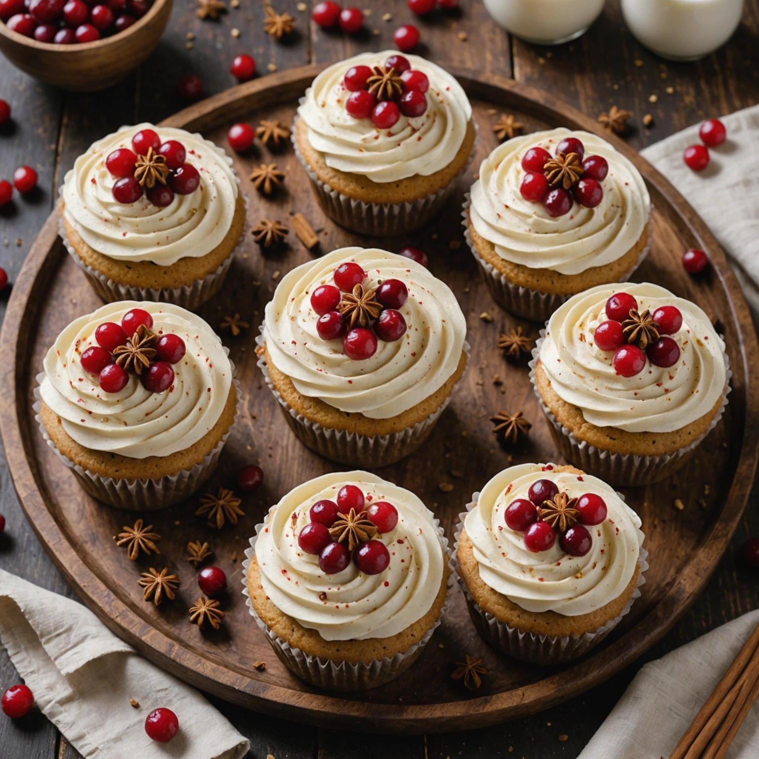 Easy One-Bowl Low-Calorie Winter Spice Cranberry Cupcakes