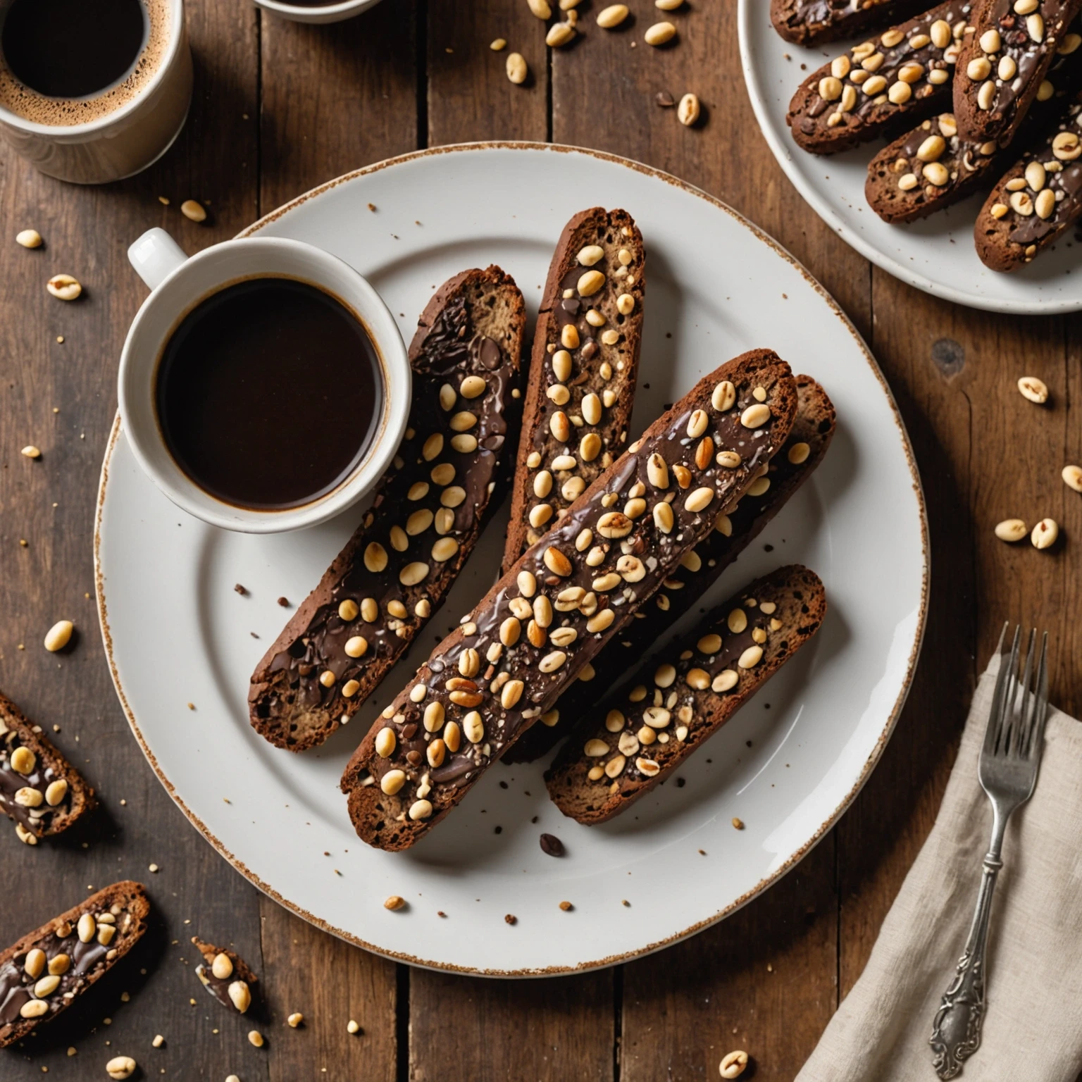 Easy Chocolate Hazelnut Biscotti with Espresso Glaze Recipe