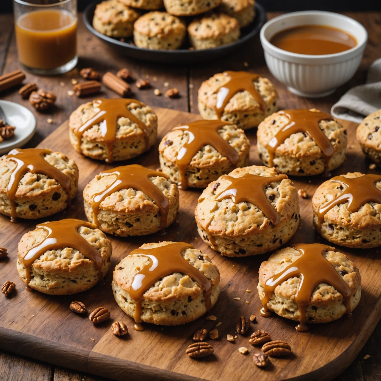 Classic British Sticky Toffee Scones with Butterscotch Glaze Recipe