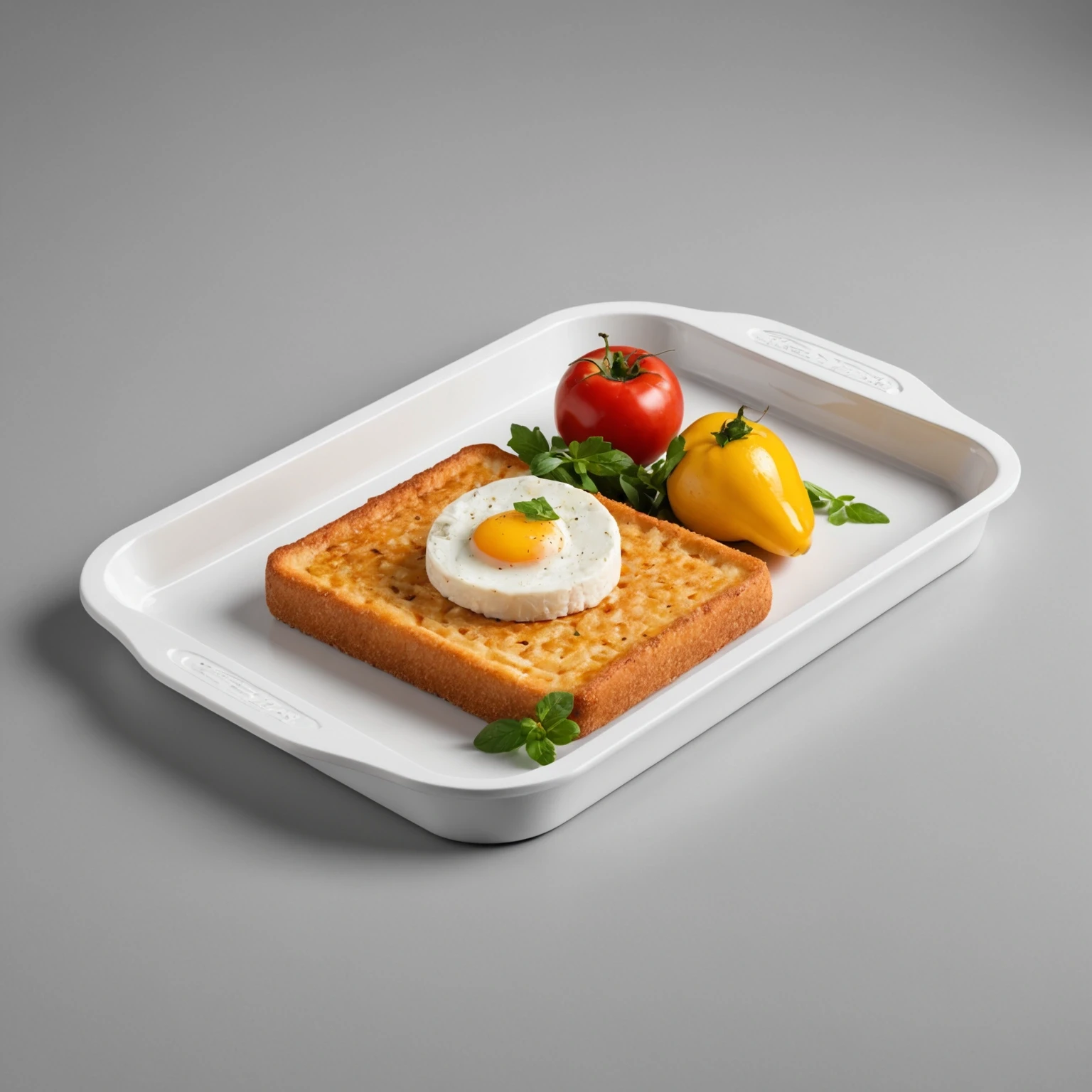 rimmed tray