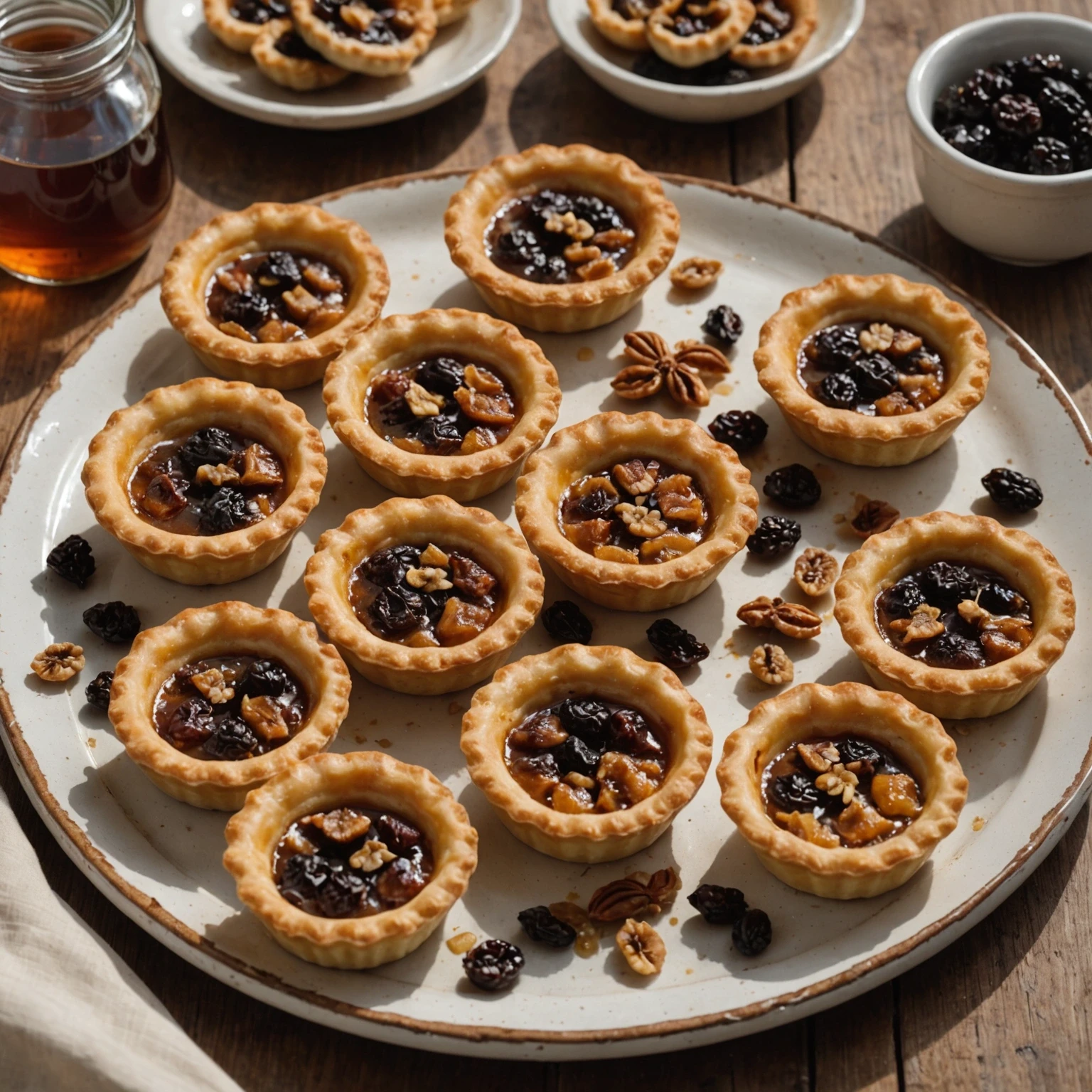 Classic British Butter Tarts with Maple Syrup and Raisins Recipe