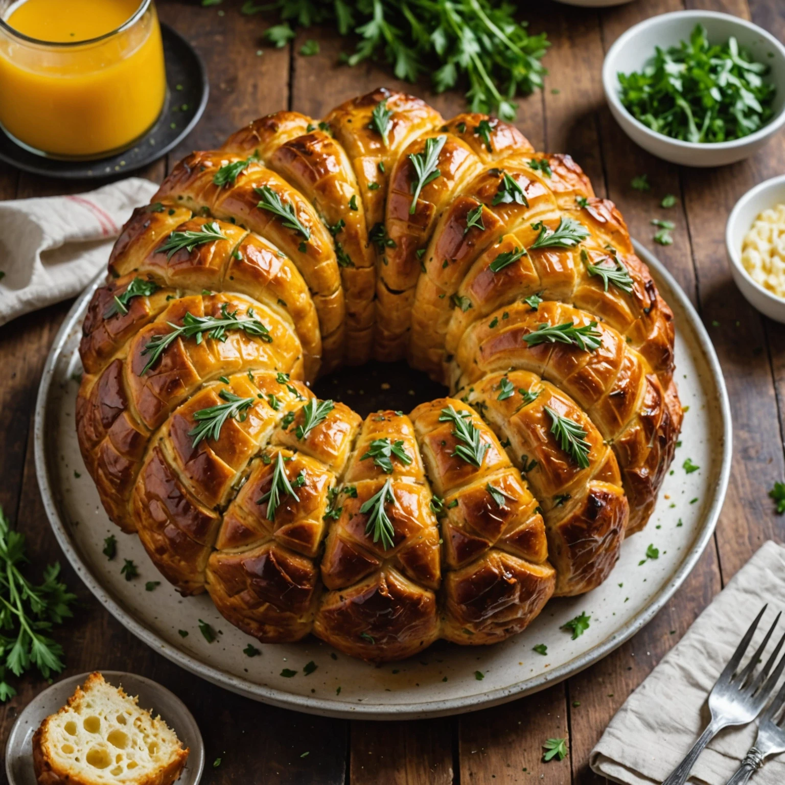 Savory Herb and Cheese Pull-Apart Monkey Bread Recipe