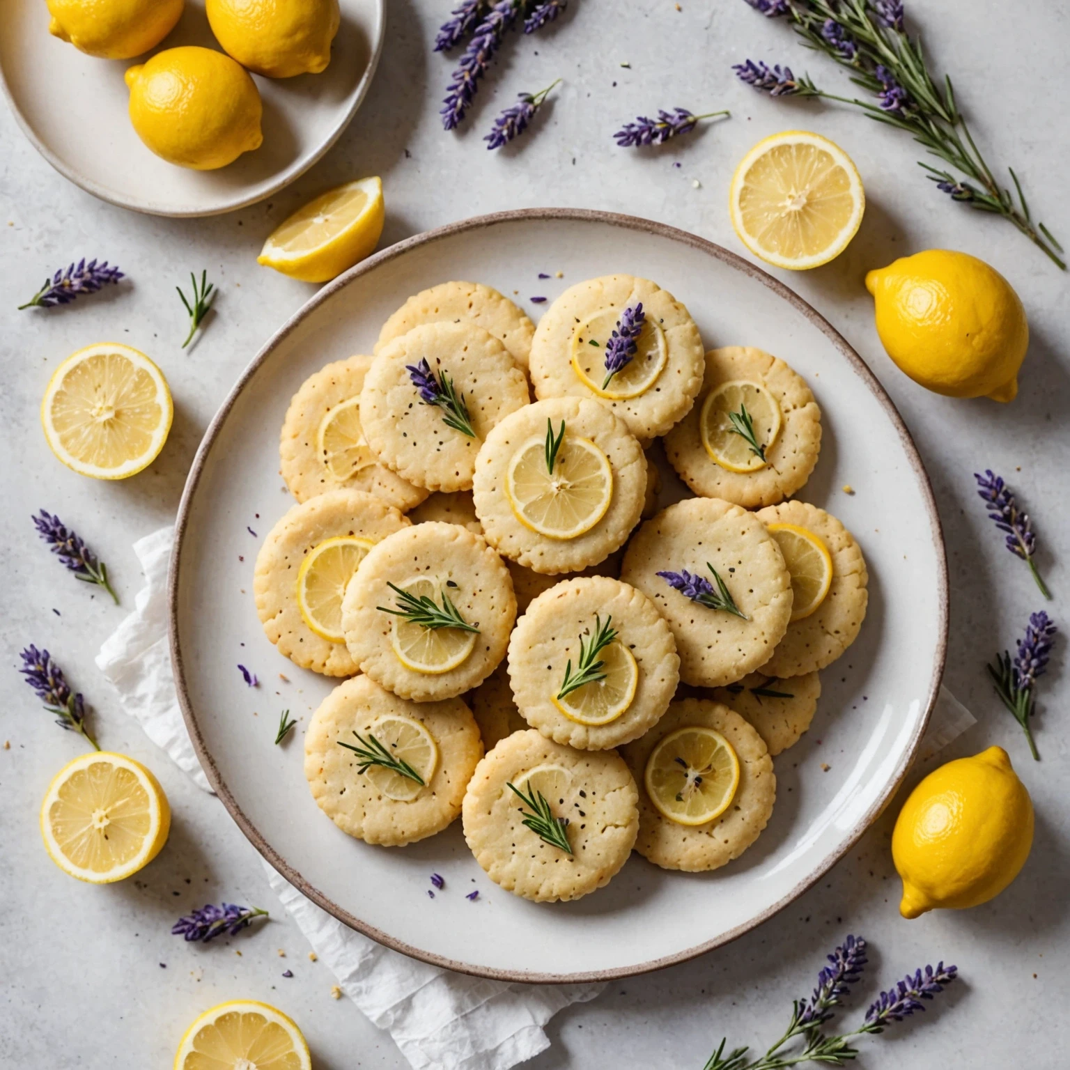 Lemony Gluten-Free Almond Shortbread Cookies with Lavender Recipe