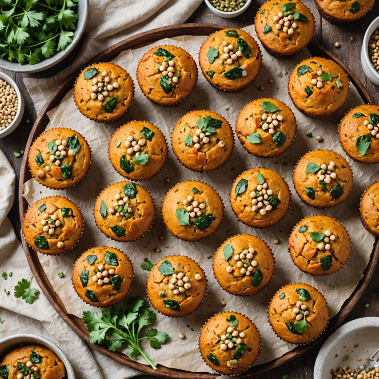 Healthy Vegan Chickpea and Sweet Potato Savory Muffins