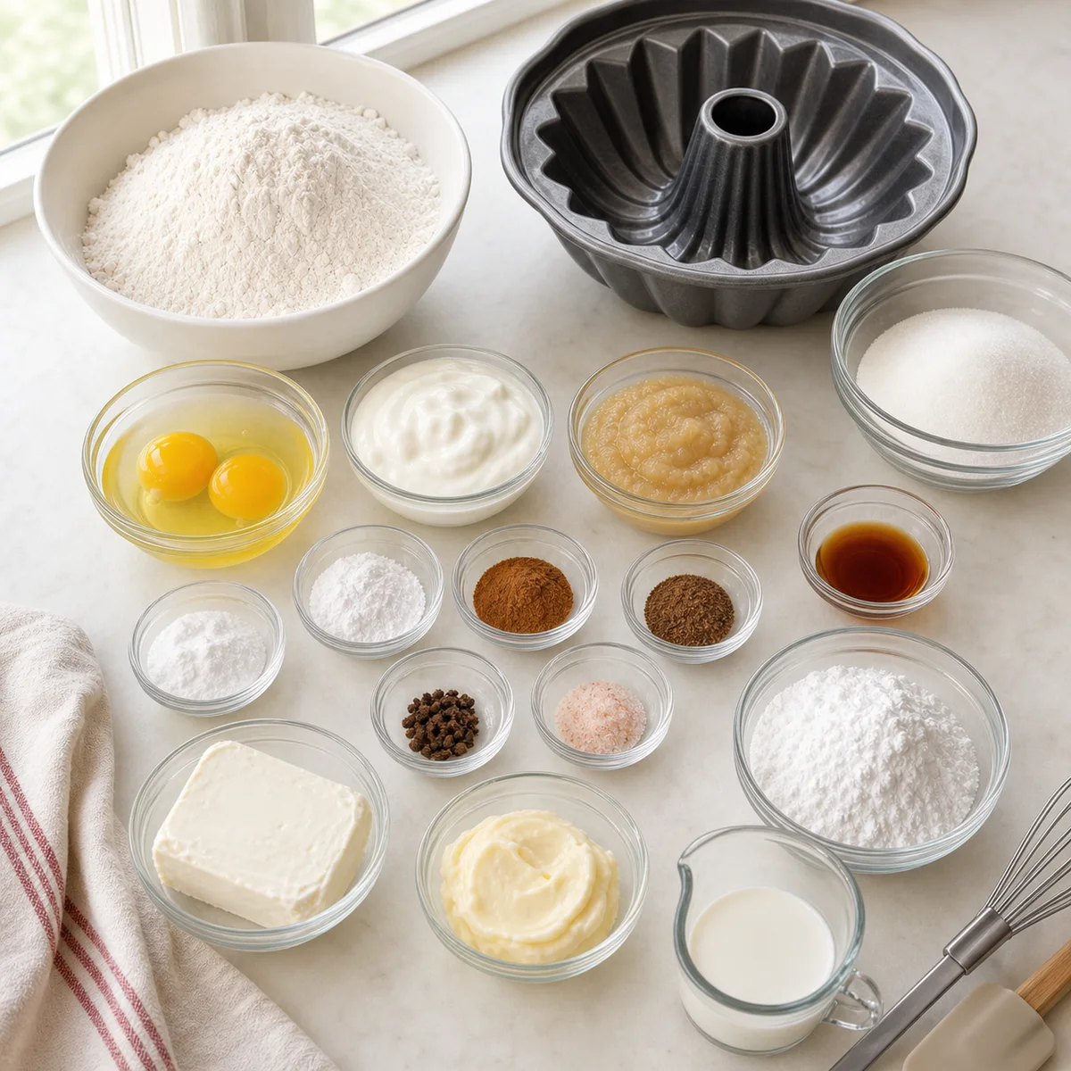 Easy One-Bowl Low-Fat Winter Spice Bundt Cake with Light Cream Cheese Frosting