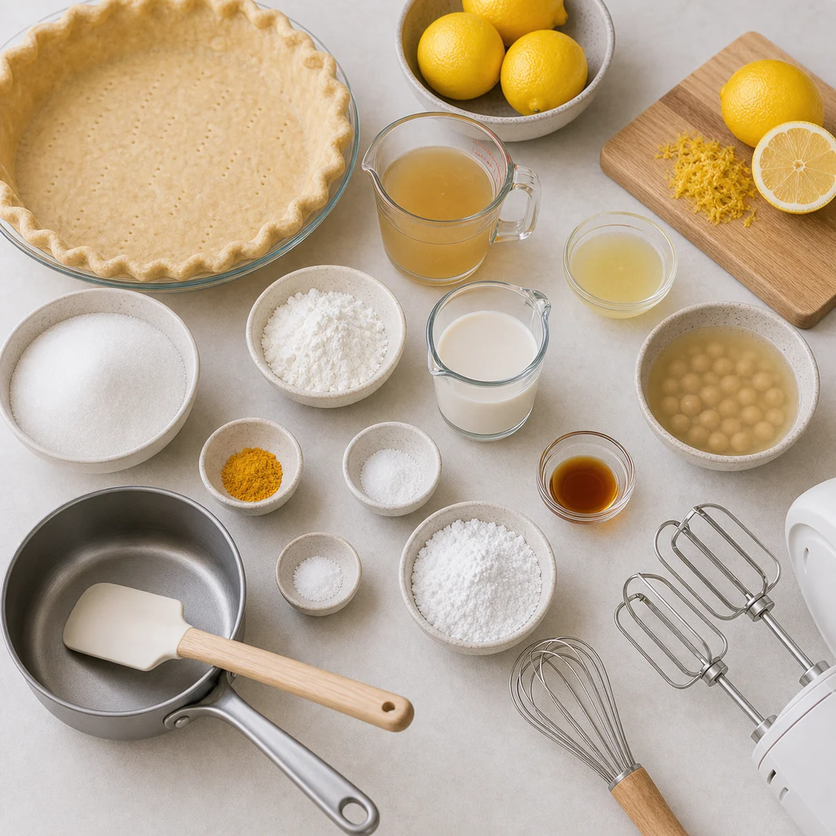 Easy Vegan Lemon Meringue Pie with Fluffy Aquafaba Meringue – Beginner-Friendly Dairy-Free Recipe