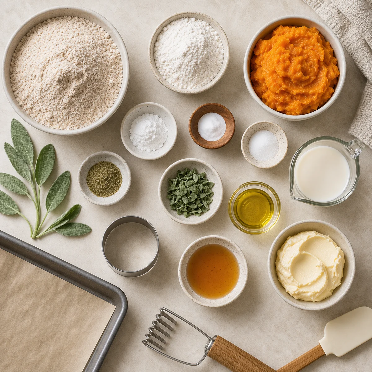 Easy Whole-Grain Sweet Potato and Sage Biscuit Bites with Dairy-Free Butter Spread