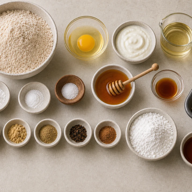 BeginnerBakes honey chai muffin loaf ingredients