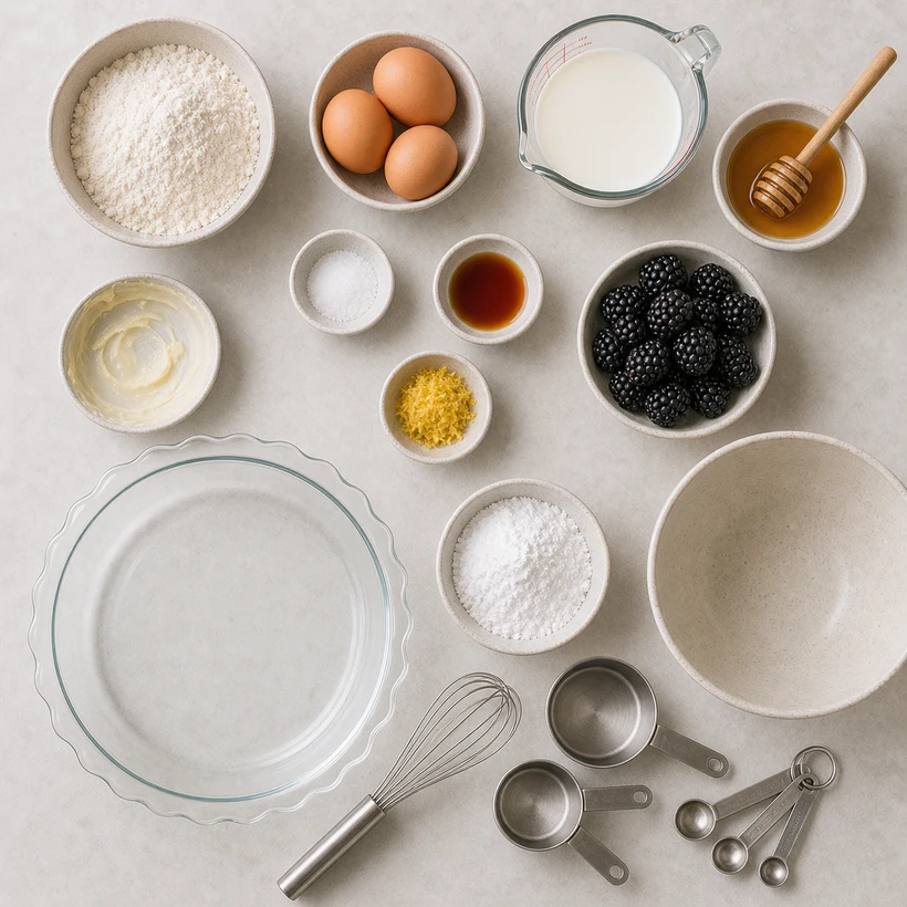 Low-Fat Honey Blackberry Breakfast Clafoutis Recipe